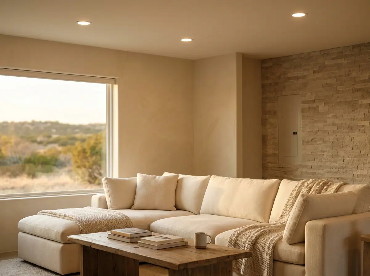 Energy-efficient LED lighting and smart controls in a Granbury home